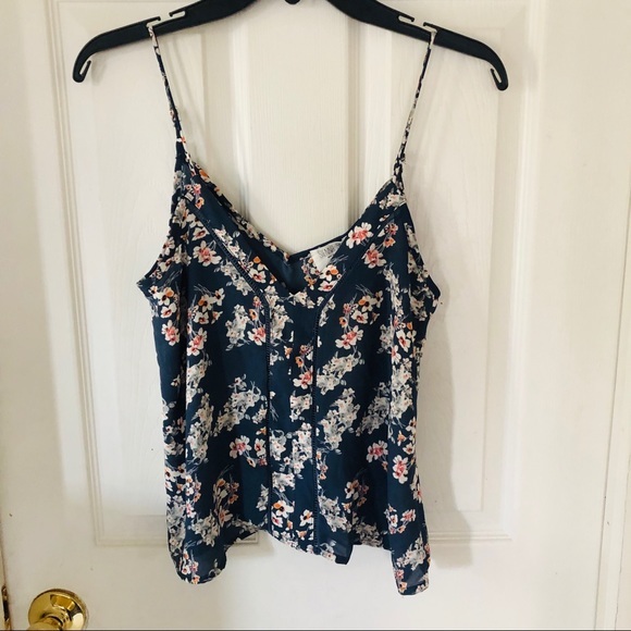 Sienna Sky Tops - NWT SIENNA SKY Navy floral lightweight spaghetti strap tank top size XS
